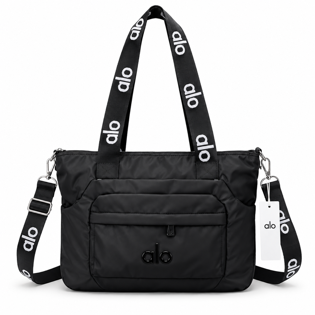 Bolsa Tote Grande Multifuncional con Correa Ajustable - color Negro