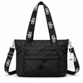 Bolsa Tote Grande Multifuncional con Correa Ajustable - color Negro