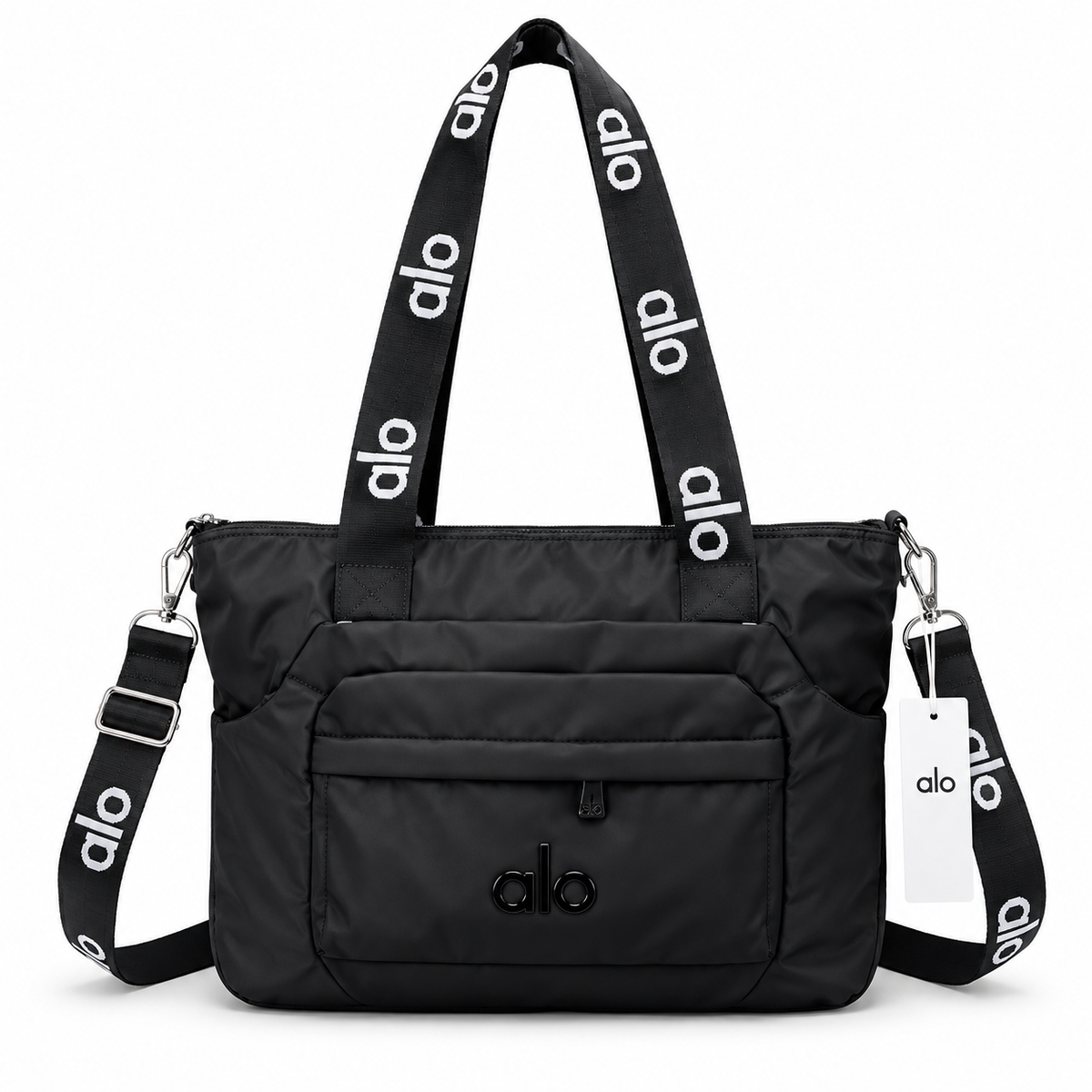 Bolsa Tote Grande Multifuncional con Correa Ajustable - color Negro