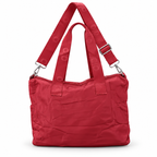Bolsa Tote Grande Multifuncional con Correa Ajustable - color Rojo
