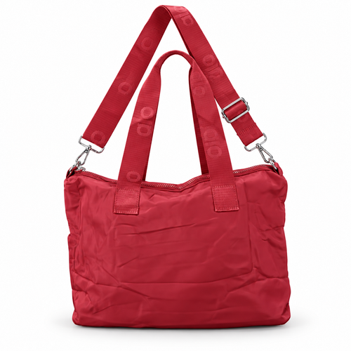 Bolsa Tote Grande Multifuncional con Correa Ajustable - color Rojo