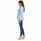 Chamarra Cazadora Denim con Cinturón Promoción