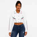 Chamarra Crop México Blanca