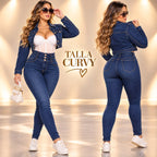Jeans Curvy Corte Colombiano para Mujer – Tiro Alto y Efecto Moldeador