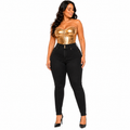 Jeans Curvy Corte Colombiano Color Negro