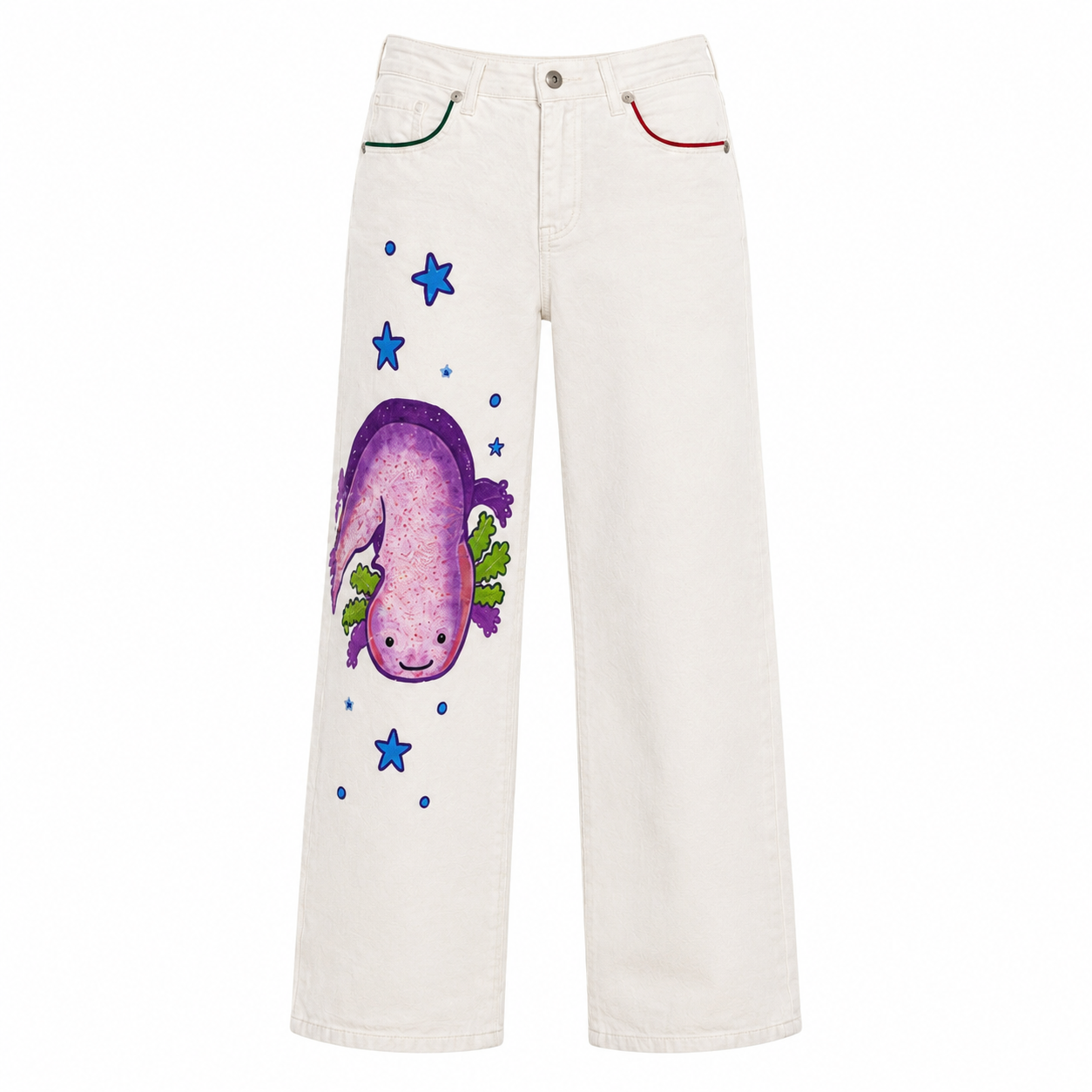 Pantalón Recto Artesanal "Ajolote México"