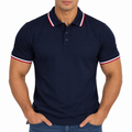 Playera polo para caballero de algodón Color Azul marino