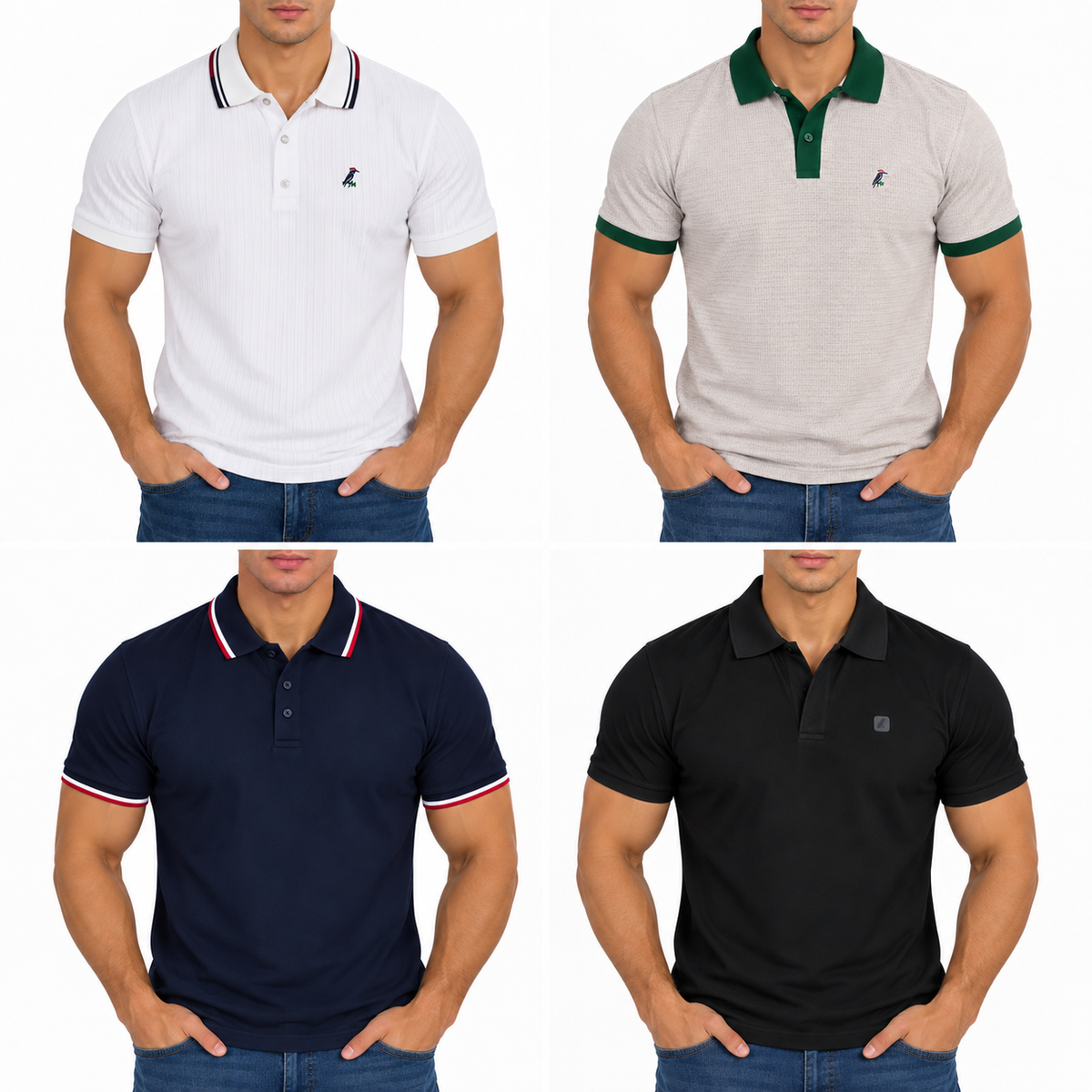 Playera polo para caballero confeccionada en algodón suave y confortable