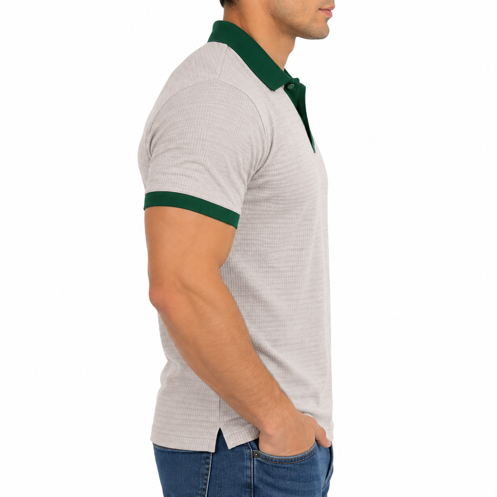 Playera polo para caballero confeccionada en algodón suave y confortable