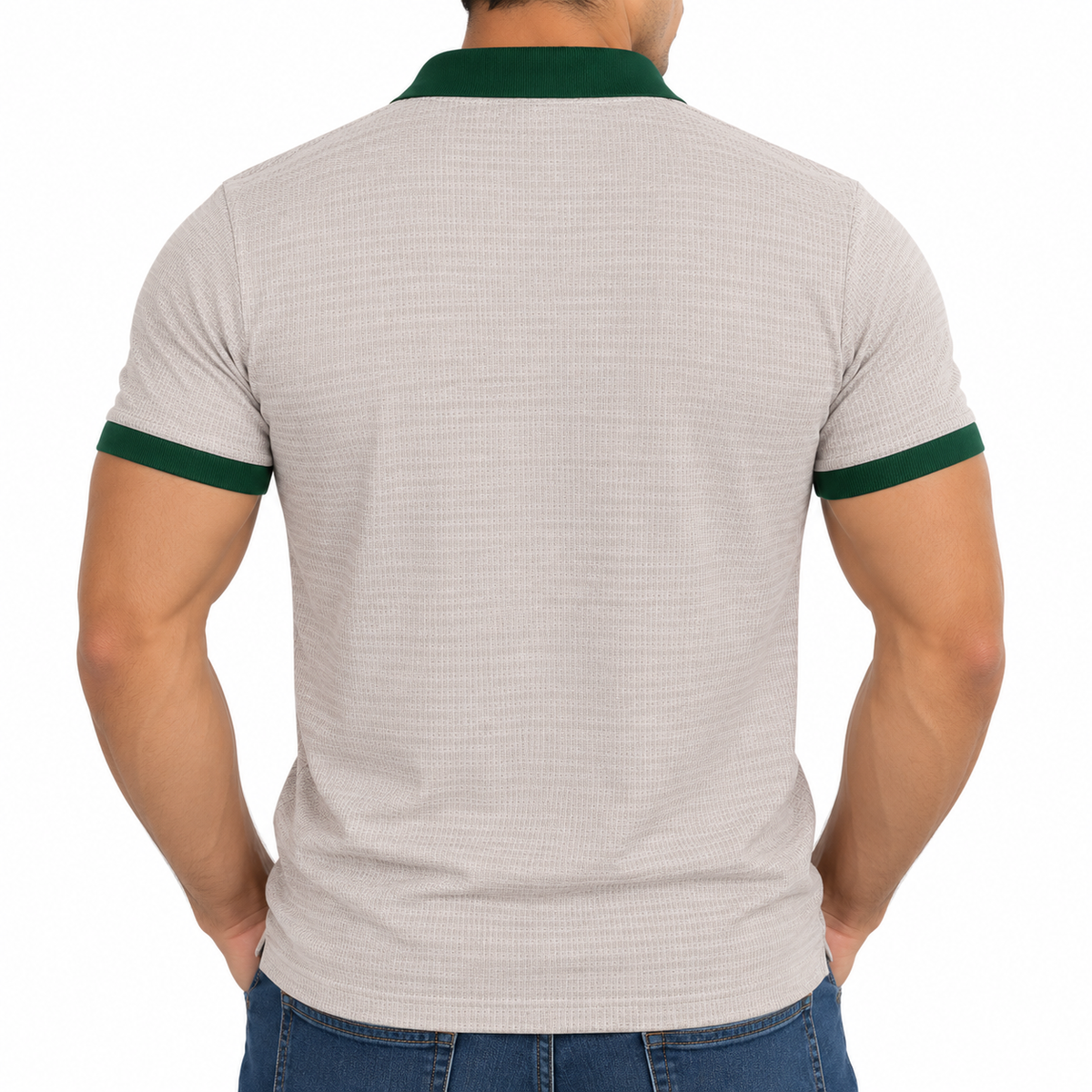 Playera polo para caballero de algodón Color Beige