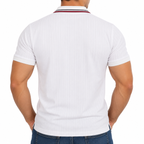 Playera polo para caballero de algodón Color Blanco