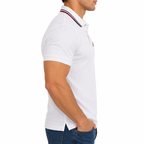 Playera polo para caballero de algodón Color Blanco