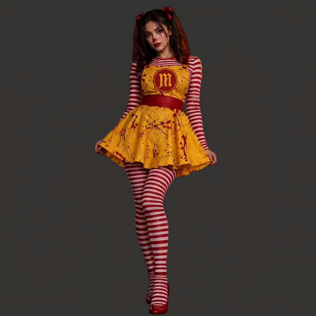 Disfraz de Payasita de Terror Amarillo – Halloween